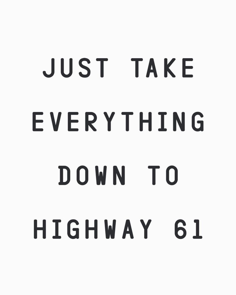 Poster - Highway 61 Excerpt 40x50 - Dear Sam