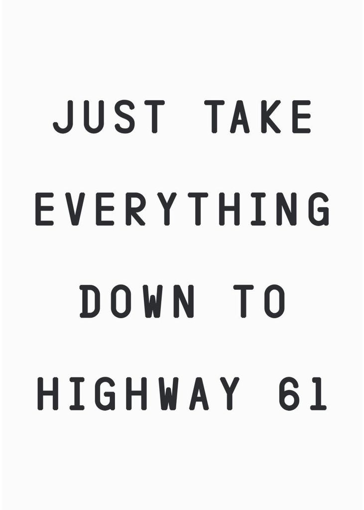 Poster - Highway 61 Excerpt 50x70 - Dear Sam