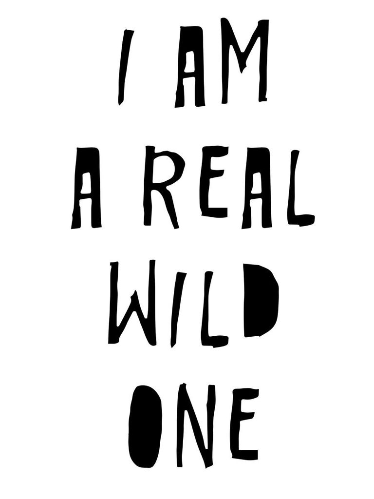 Poster - I Am A Real Wild One 30x40 - Dear Sam