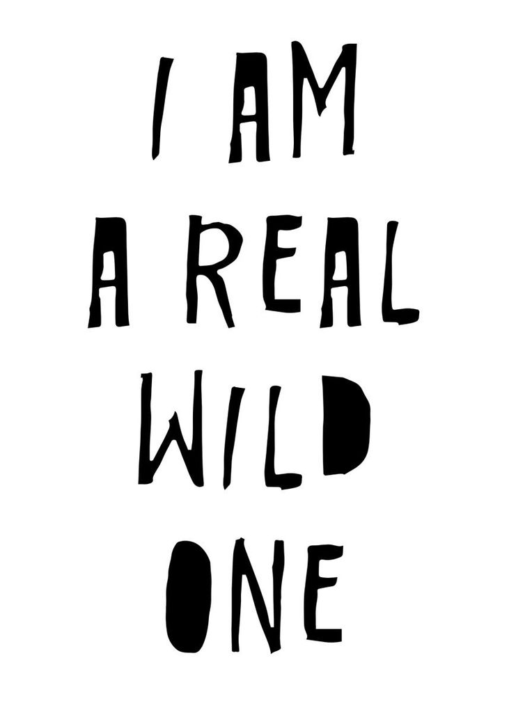 Poster - I Am A Real Wild One 50x70 - Dear Sam