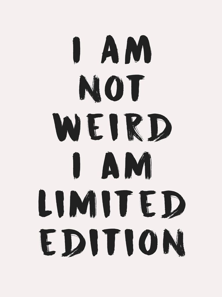 Plakat - I Am Not Weird 30x40 - Dear Sam