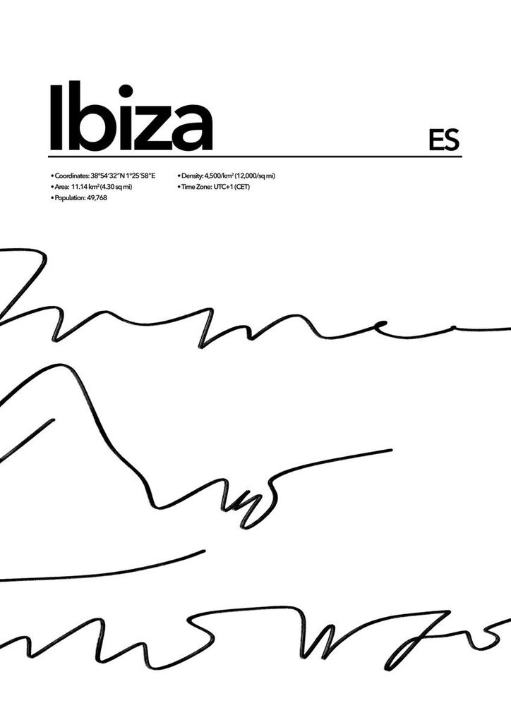 Poster - Ibiza Abstract 21x30 - Dear Sam