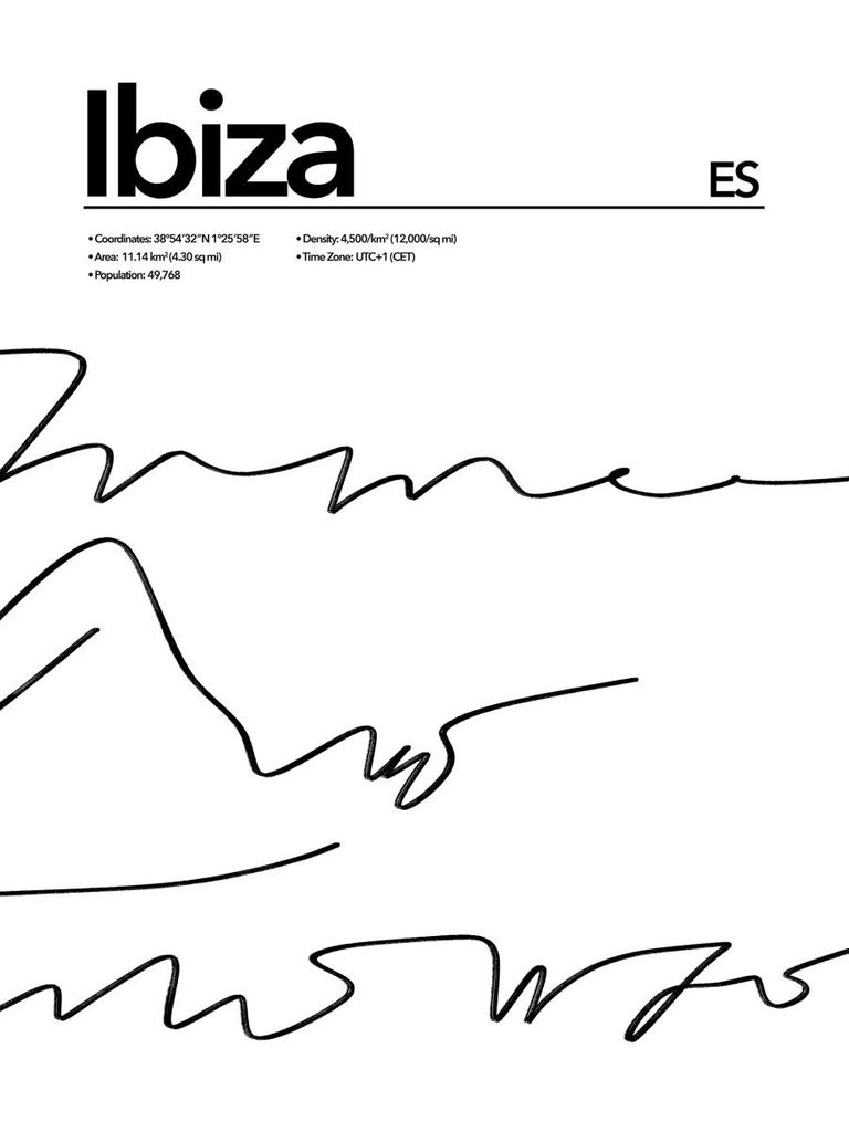 Poster - Ibiza Abstract 30x40 - Dear Sam
