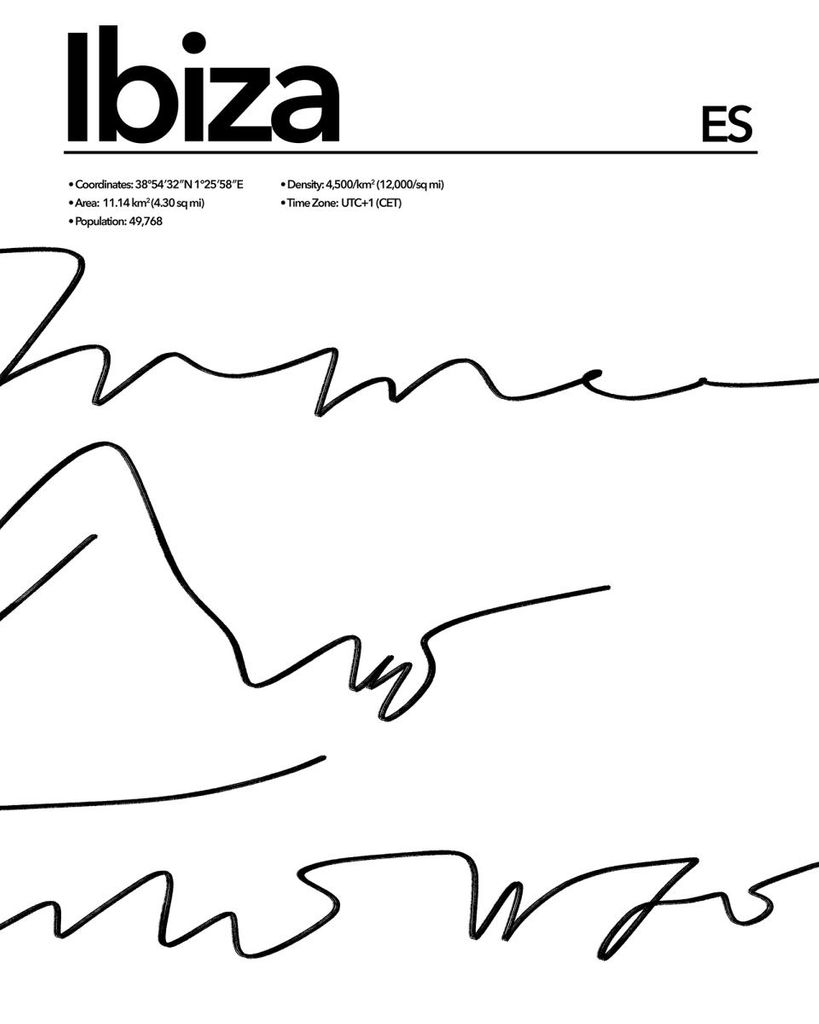 Poster - Ibiza Abstract 40x50 - Dear Sam