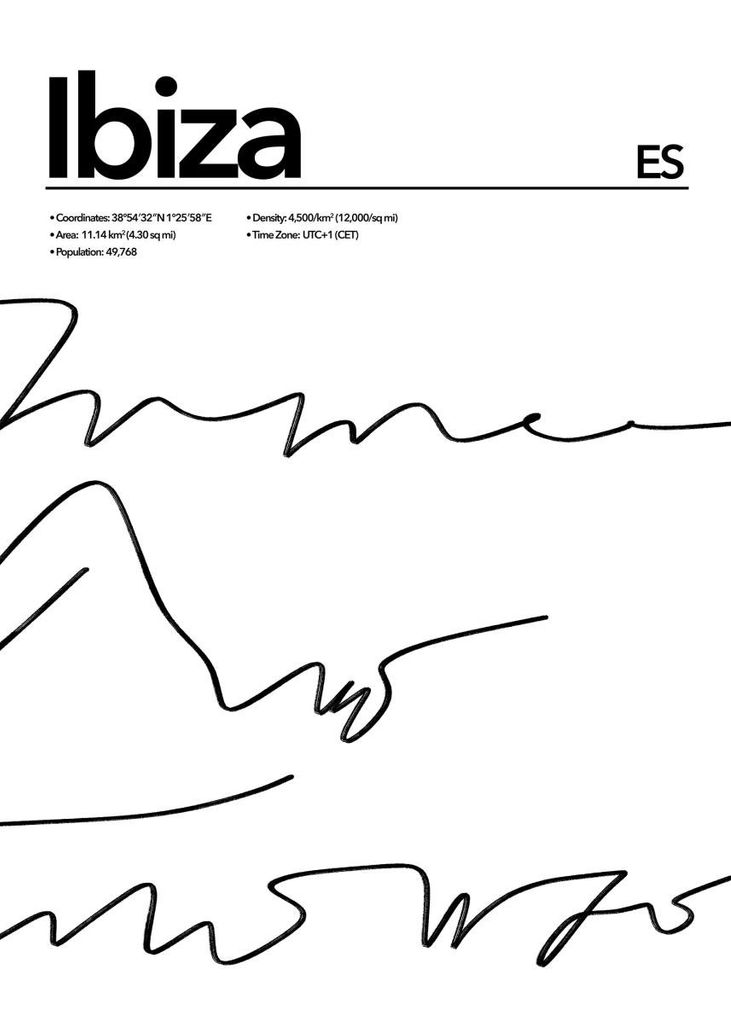 Poster - Ibiza Abstract 50x70 - Dear Sam