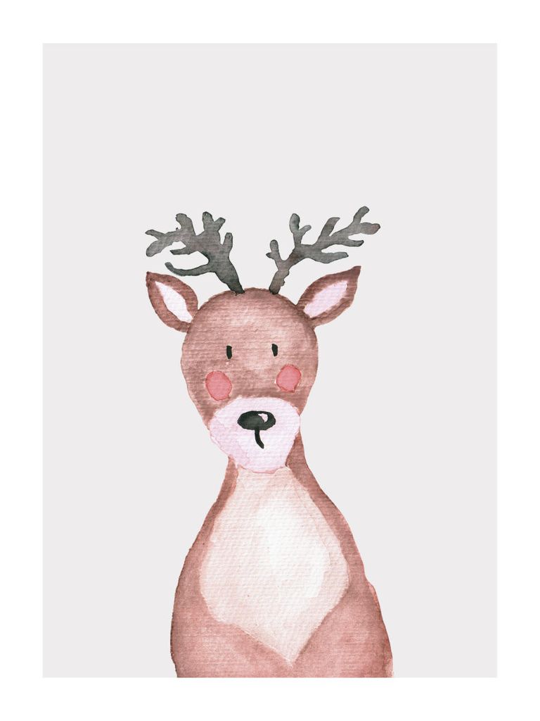 Poster - Lil Winter Deer 30x40 - Dear Sam