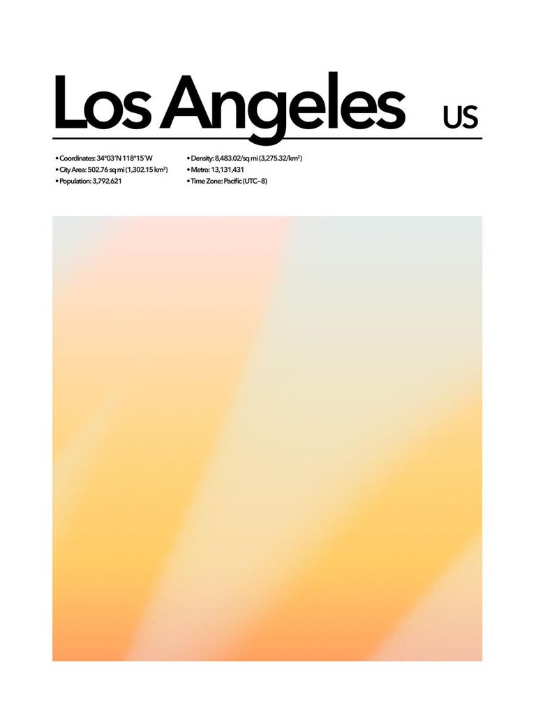 Poster - Los Angeles Abstract 30x40 - Dear Sam