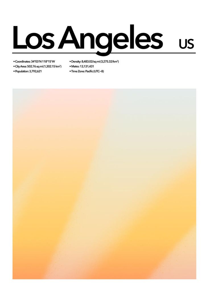 Poster - Los Angeles Abstract 50x70 - Dear Sam