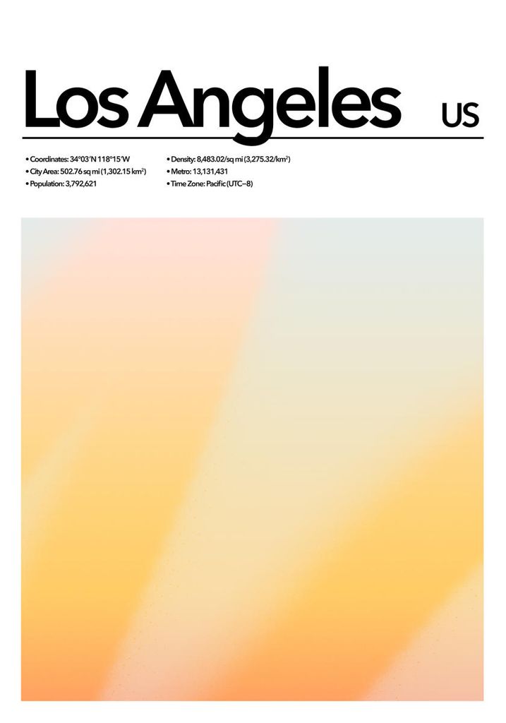 Poster - Los Angeles Abstract 70x100 - Dear Sam