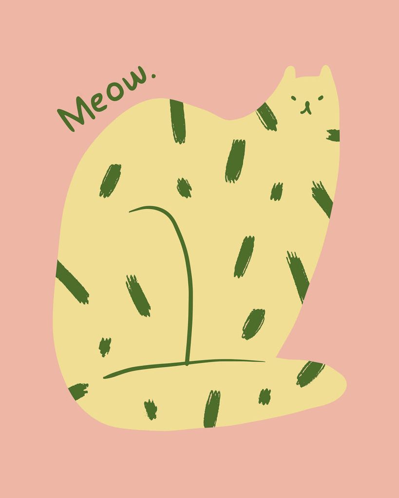 Poster - Meow 40x50 - Dear Sam