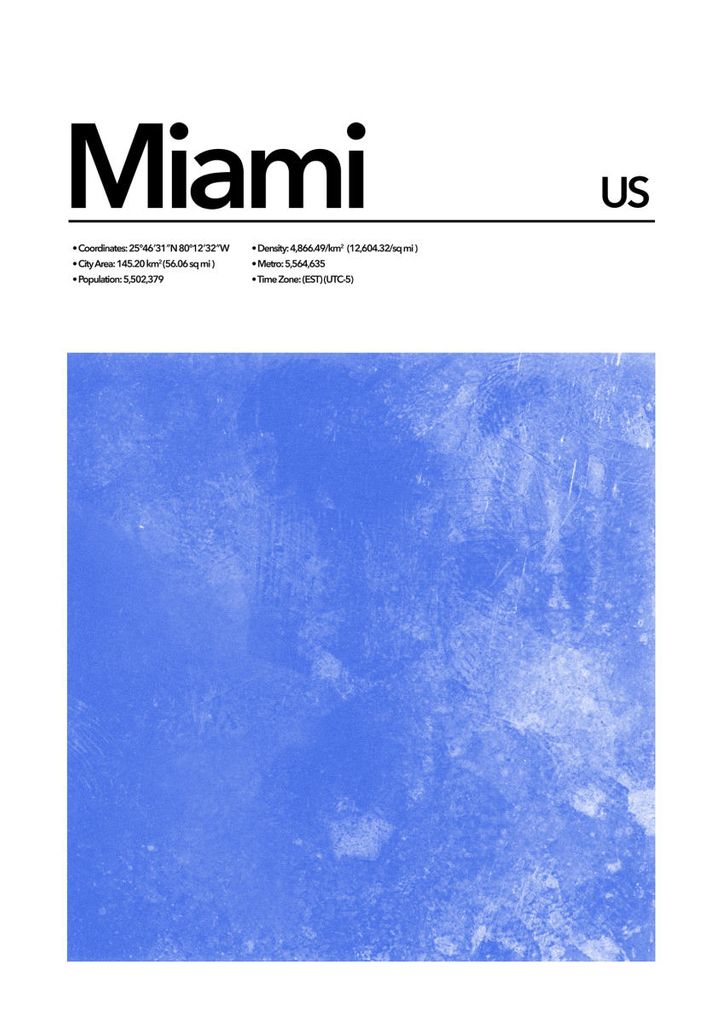 Poster - Miami Abstract 21x30 - Dear Sam