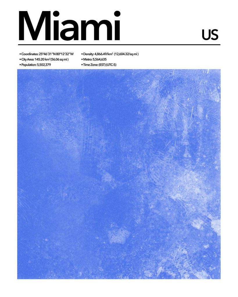 Poster - Miami Abstract 40x50 - Dear Sam