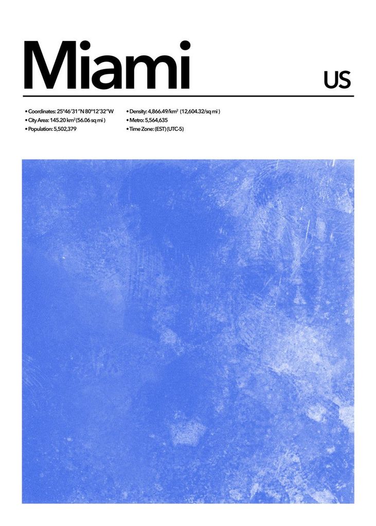 Poster - Miami Abstract 50x70 - Dear Sam