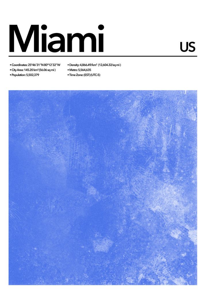 Poster - Miami Abstract 70x100 - Dear Sam