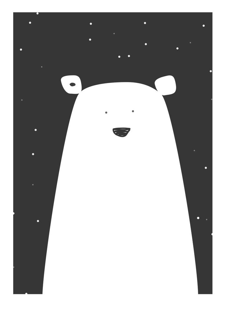 Poster - Night Bear 21x30 - Dear Sam