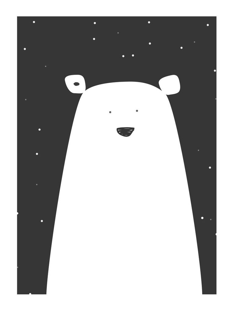 Poster - Night Bear 30x40 - Dear Sam