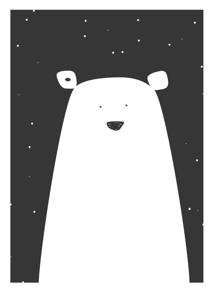 Poster - Night Bear 50x70 - Dear Sam