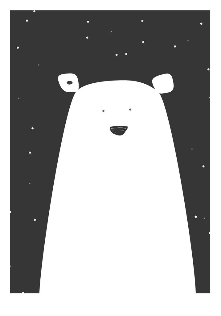 Poster - Night Bear 70x100 - Dear Sam