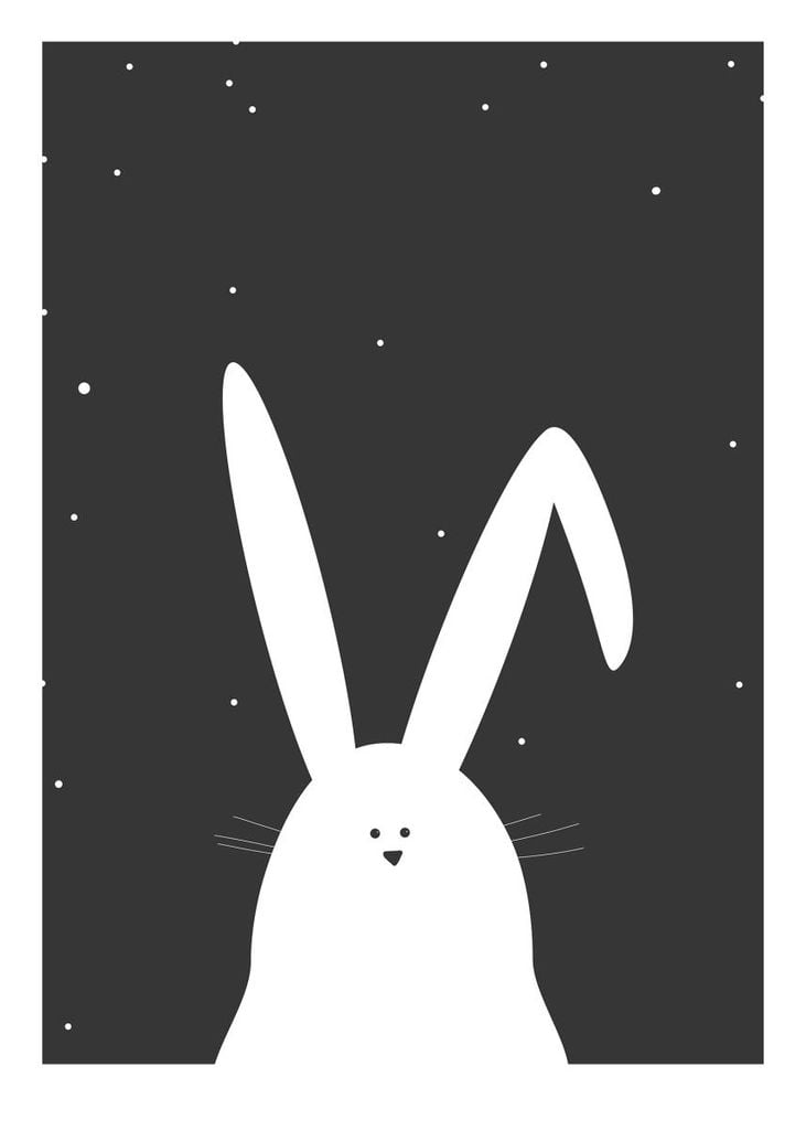 Poster - Night Rabbit 50x70 - Dear Sam