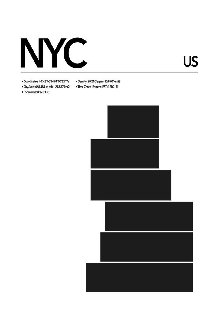 Poster - NYC Abstract 21x30 - Dear Sam