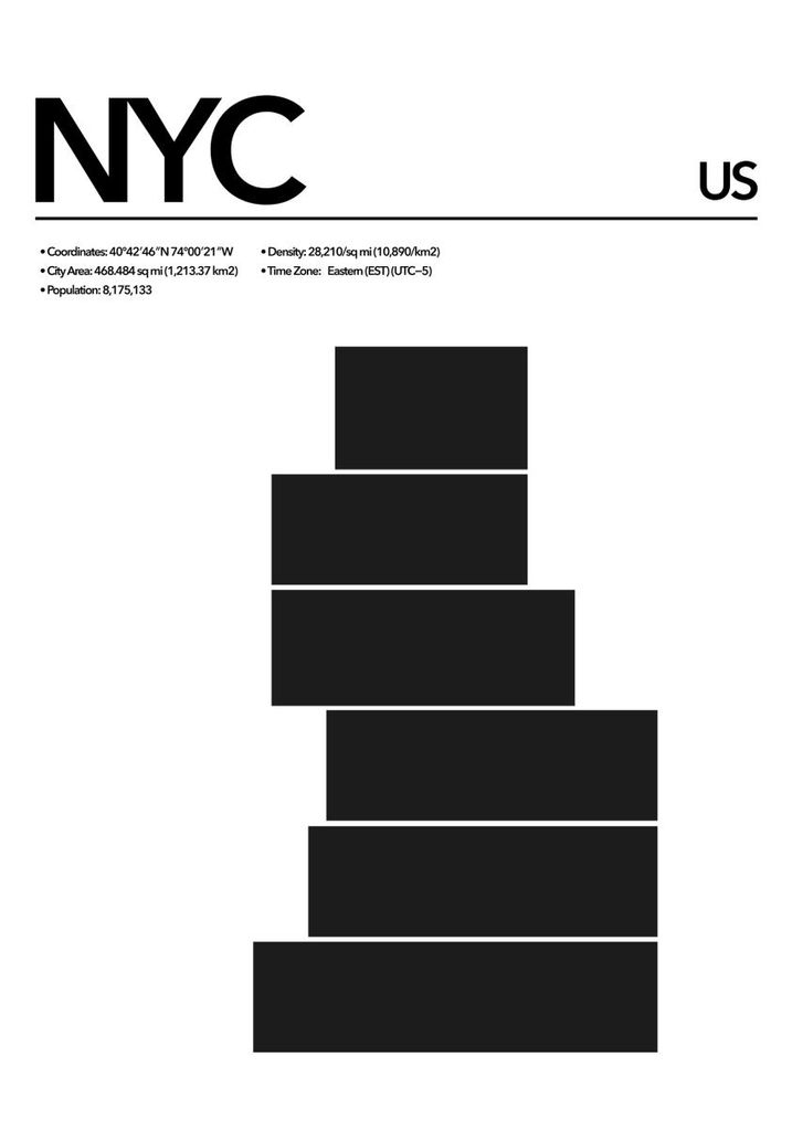 Poster - NYC Abstract 70x100 - Dear Sam