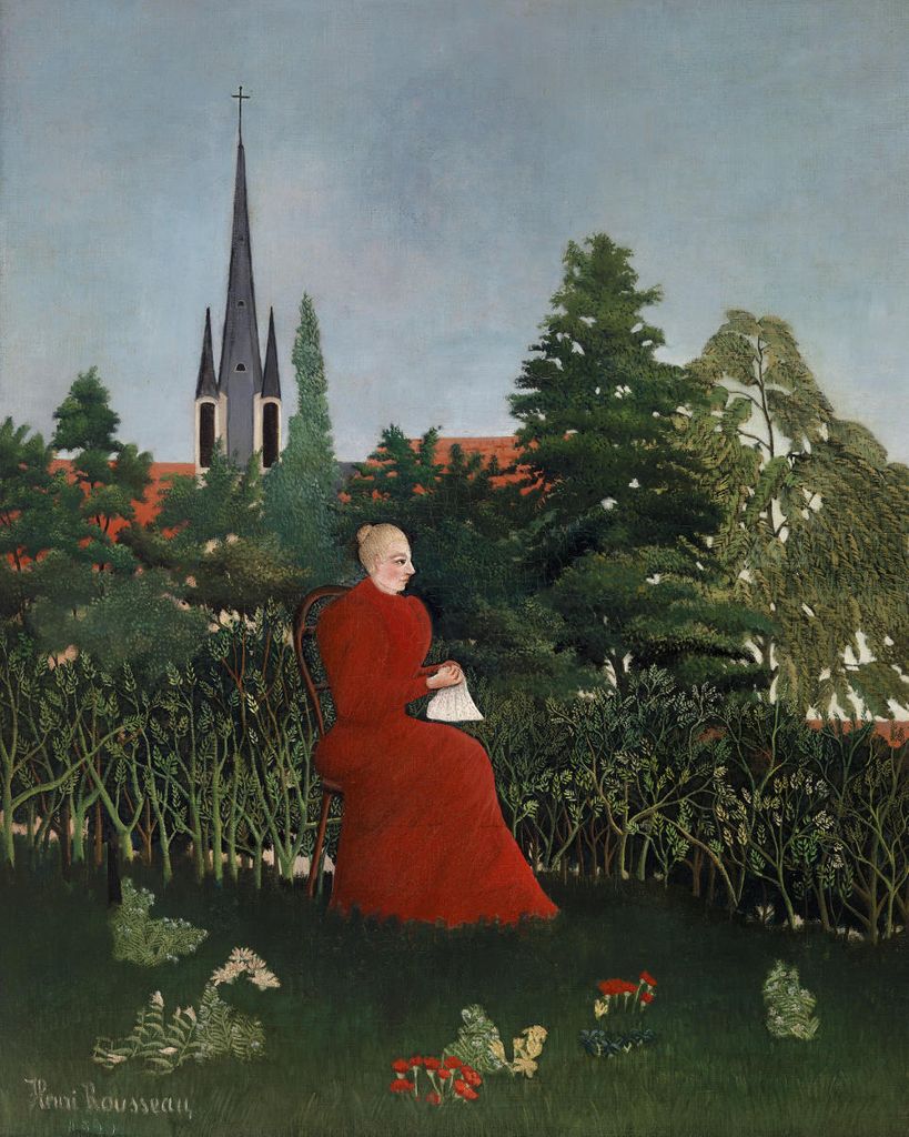Poster - Portrait Of A Woman In A Landscape By Rousseau 40x50 - Dear Sam