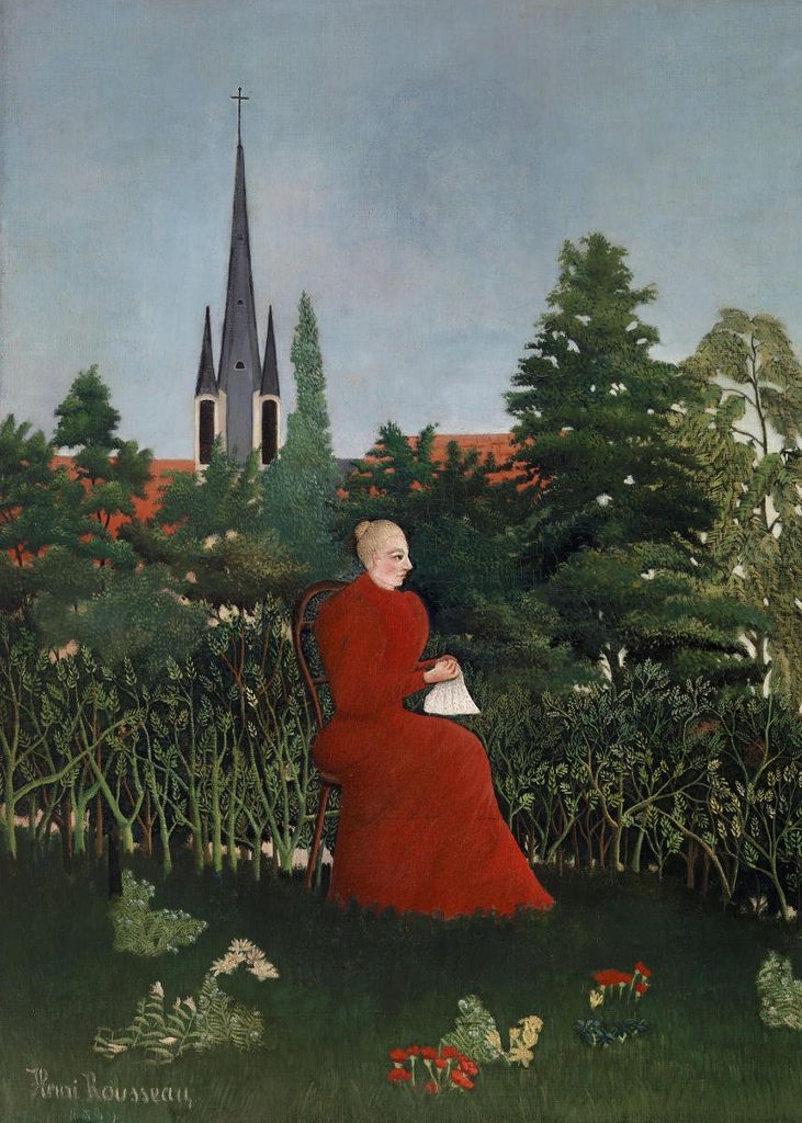 Poster - Portrait Of A Woman In A Landscape By Rousseau 50x70 - Dear Sam