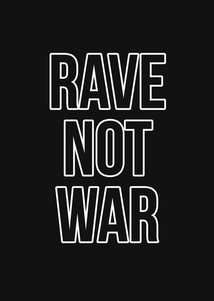 Poster - Rave Not War 50x70 - Dear Sam