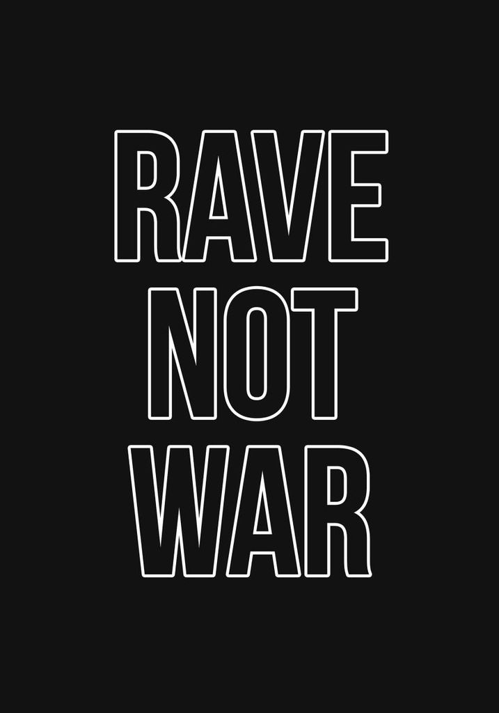 Poster - Rave Not War 70x100 - Dear Sam