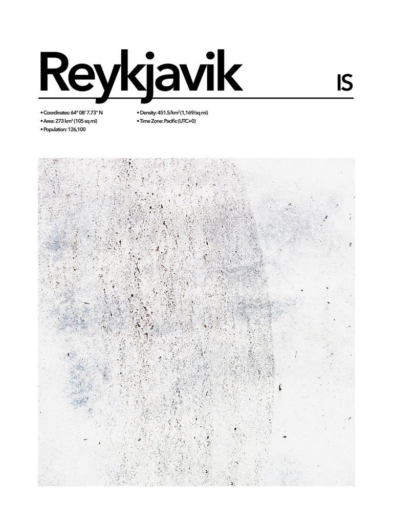 Poster - Reykjavik Abstract 30x40 - Dear Sam