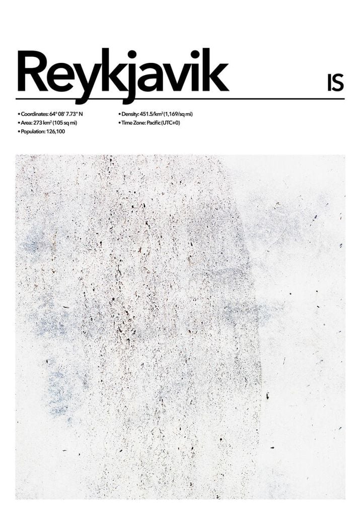 Poster - Reykjavik Abstract 70x100 - Dear Sam