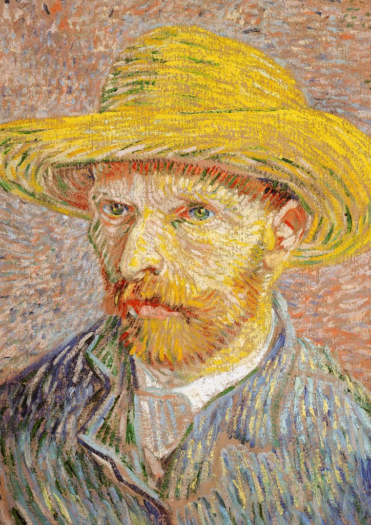 Poster - Self Portrait With A Straw Hat By Van Gogh 21x30 - Dear Sam