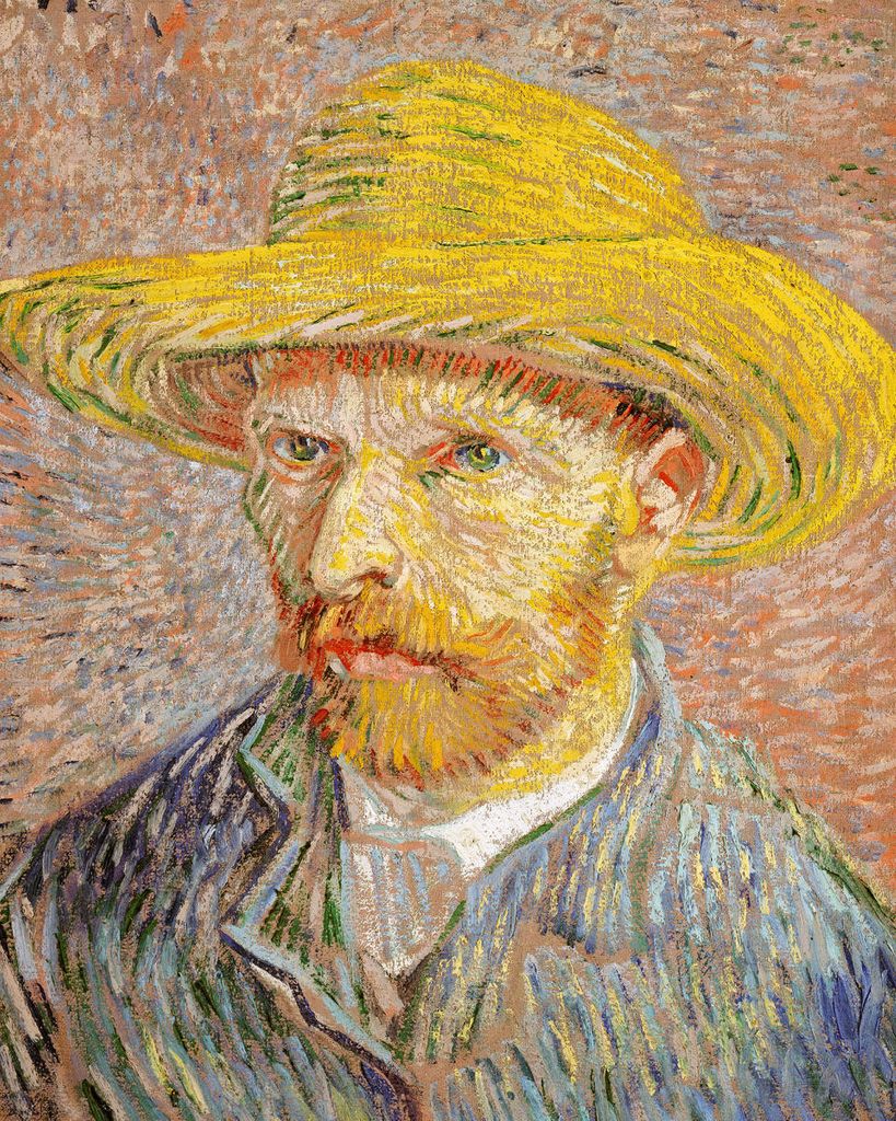 Poster - Self Portrait With A Straw Hat By Van Gogh 40x50 - Dear Sam