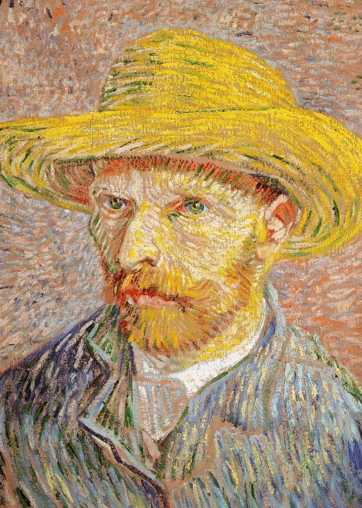 Poster - Self Portrait With A Straw Hat By Van Gogh 50x70 - Dear Sam