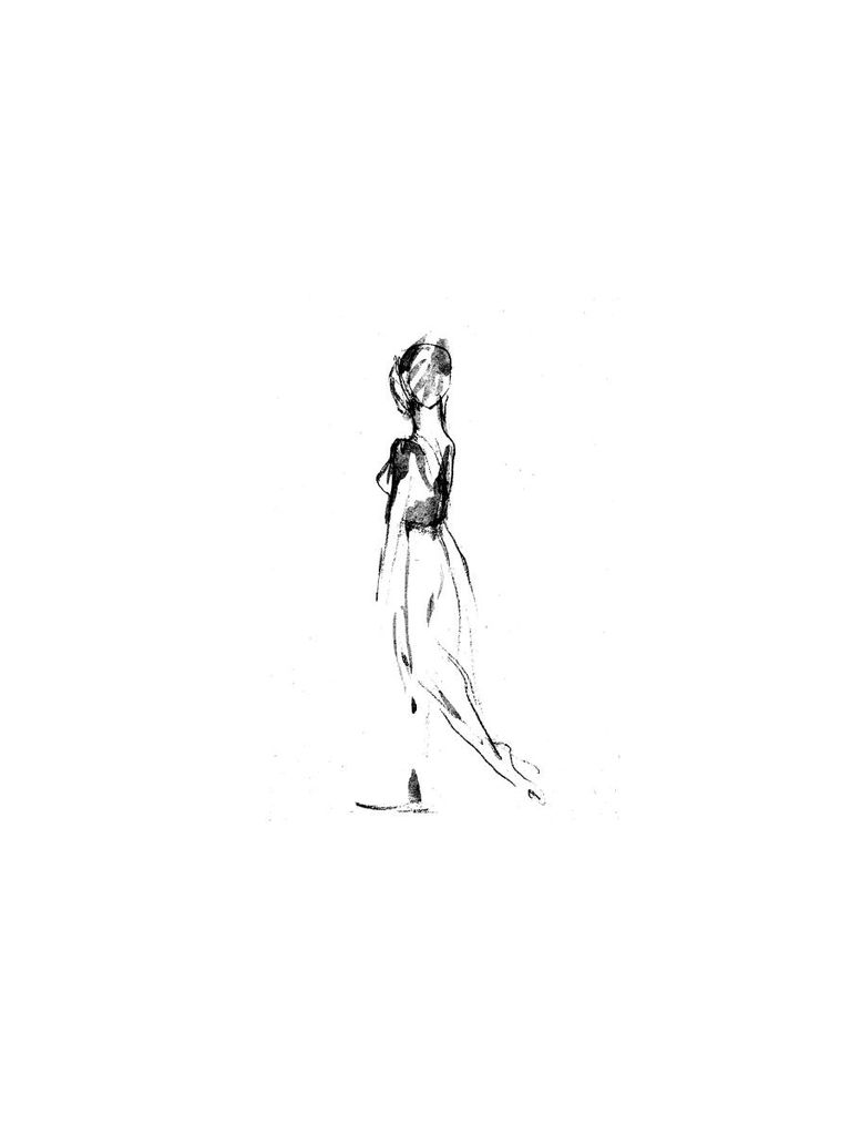 Poster - Sketch Of Walking Woman 30x40 - Dear Sam
