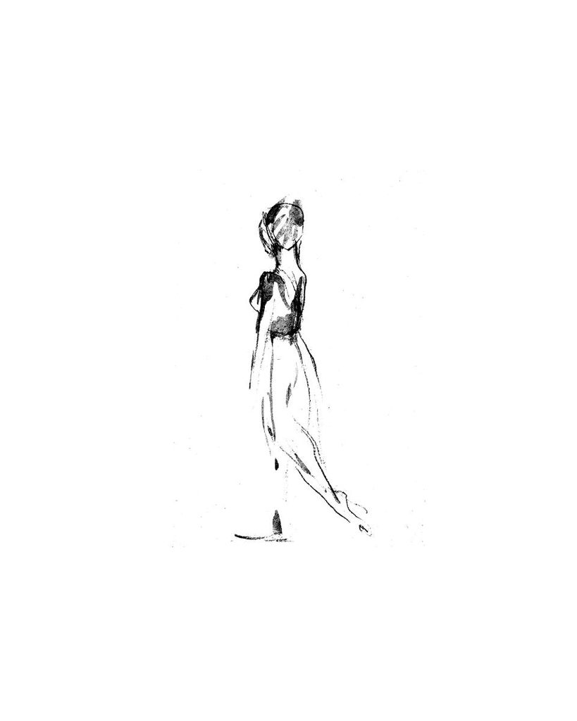 Poster - Sketch Of Walking Woman 40x50 - Dear Sam