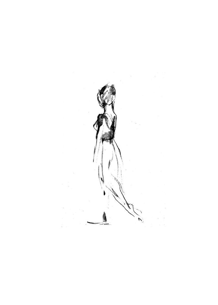 Poster - Sketch Of Walking Woman 50x70 - Dear Sam