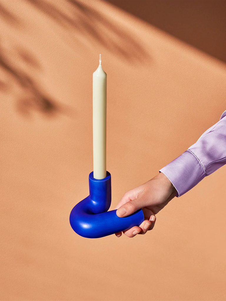 Templo Candle Holder Blue