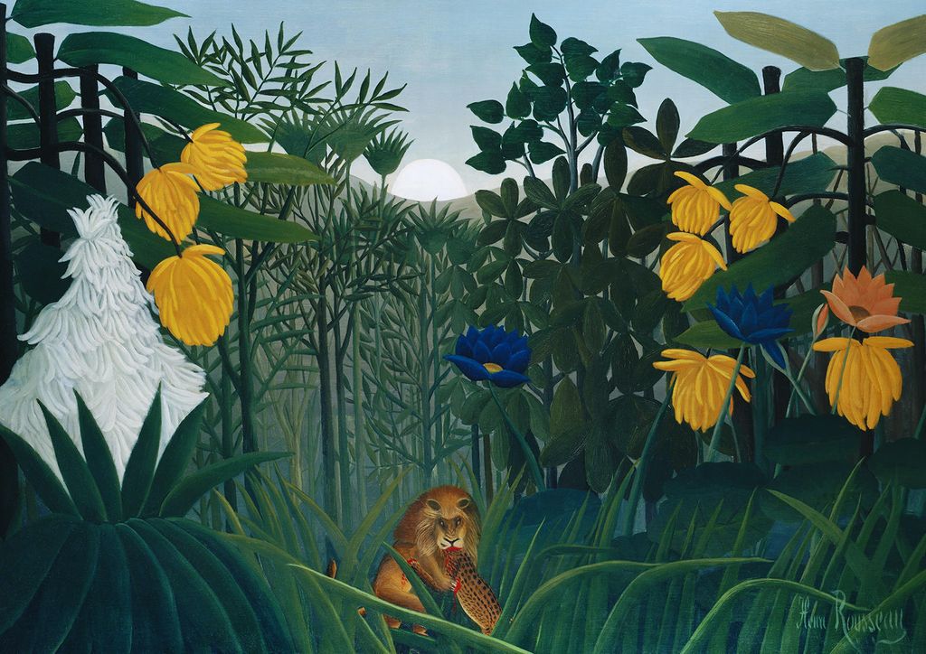 Poster - The Repast Of The Lion By Rousseau 30x21 - Dear Sam