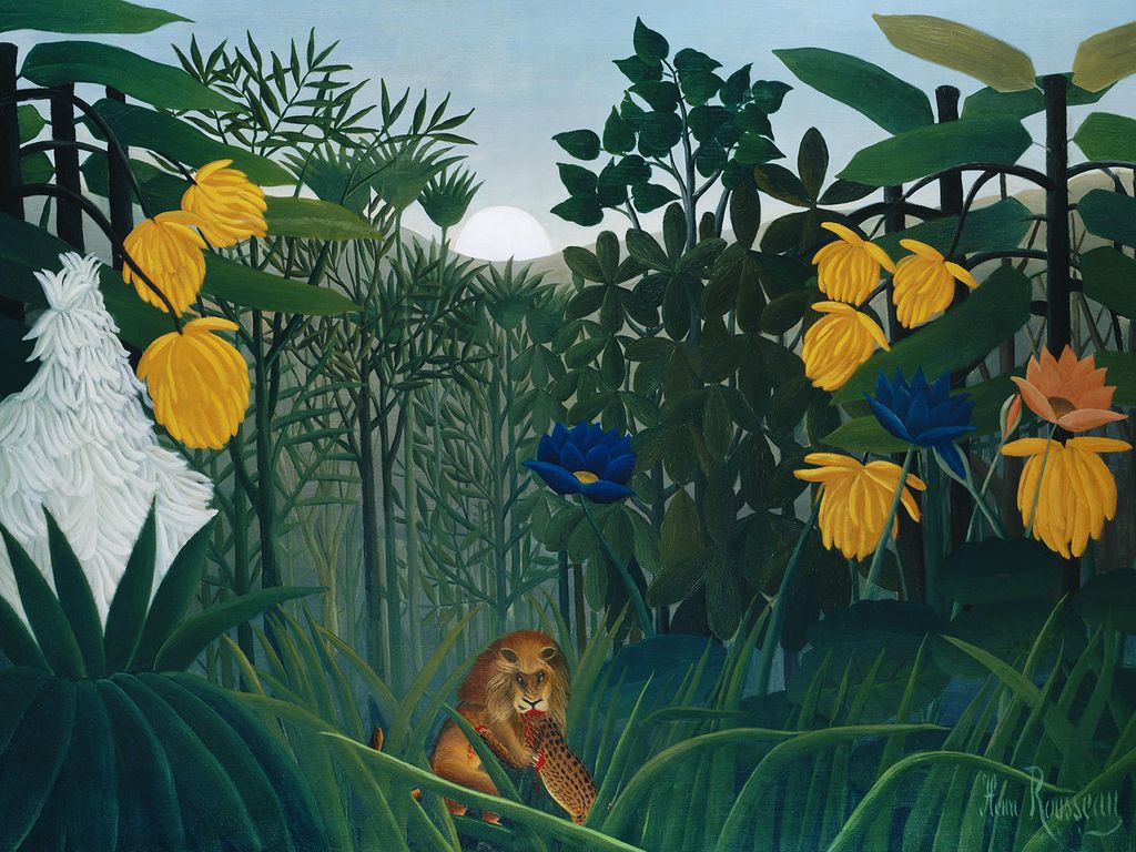 Poster - The Repast Of The Lion By Rousseau 40x30 - Dear Sam