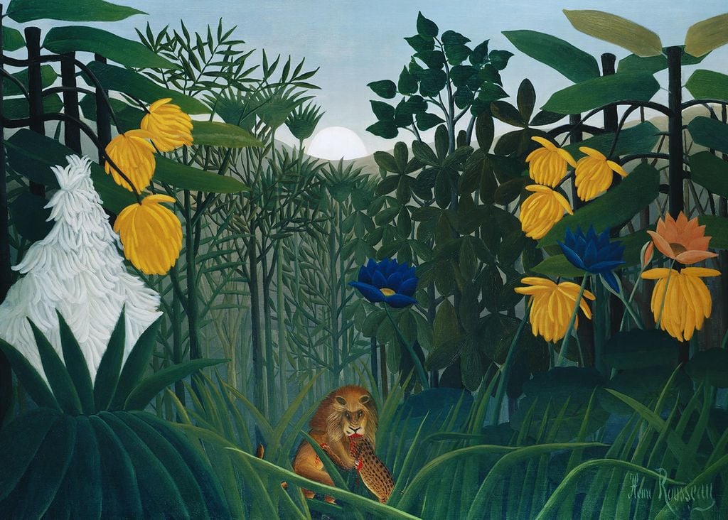 Poster - The Repast Of The Lion By Rousseau 70x50 - Dear Sam