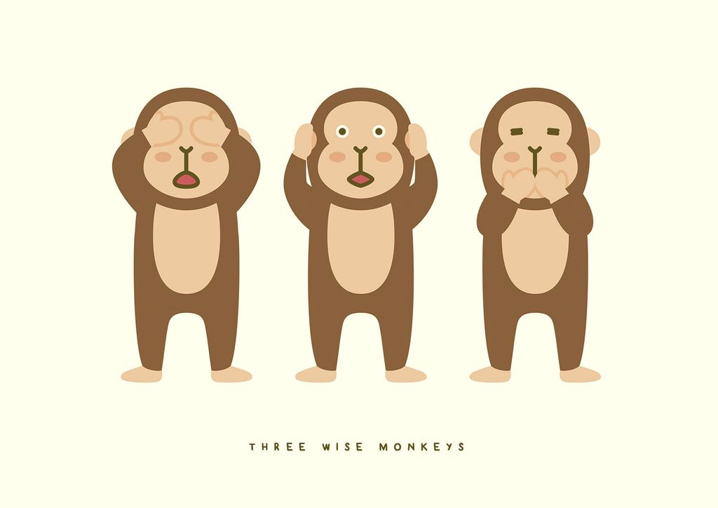 Poster - Three Wise Monkeys 30x21 - Dear Sam
