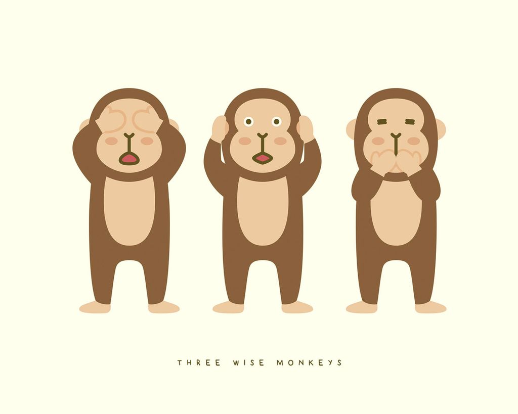 Poster - Three Wise Monkeys 50x40 - Dear Sam