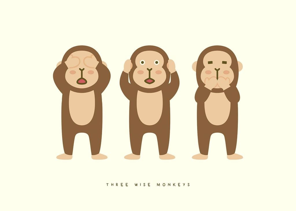 Poster - Three Wise Monkeys 70x50 - Dear Sam