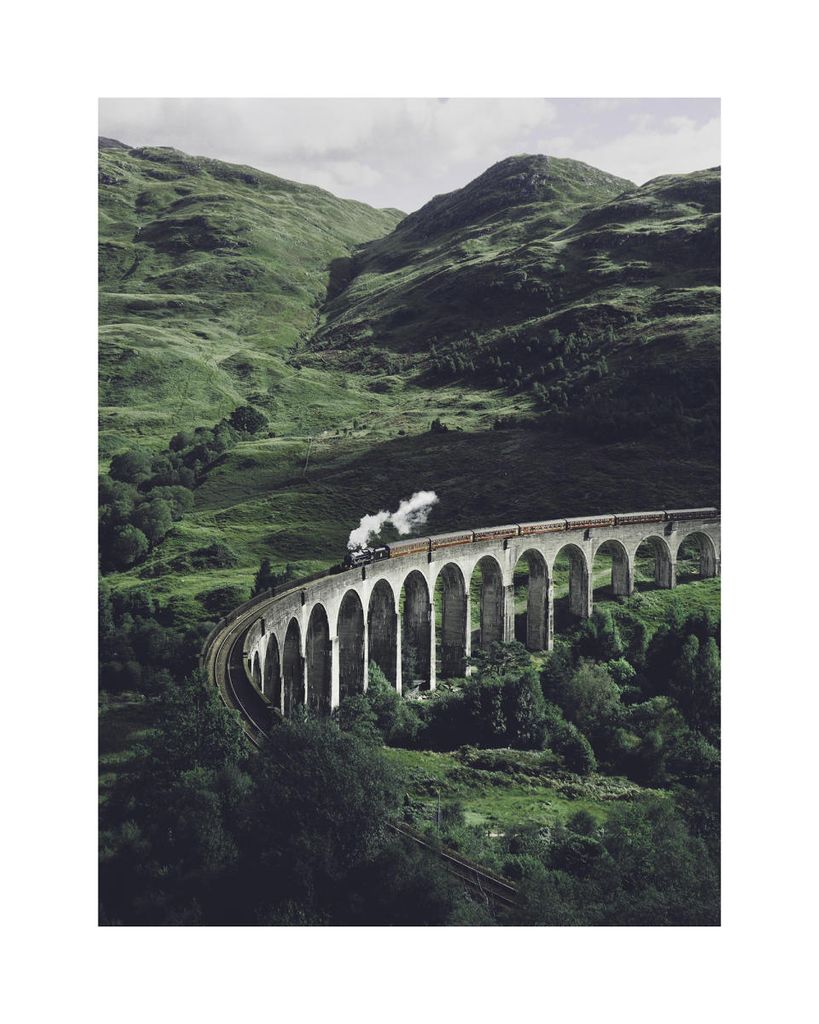 Poster - Train On A Bridge 40x50 - Dear Sam