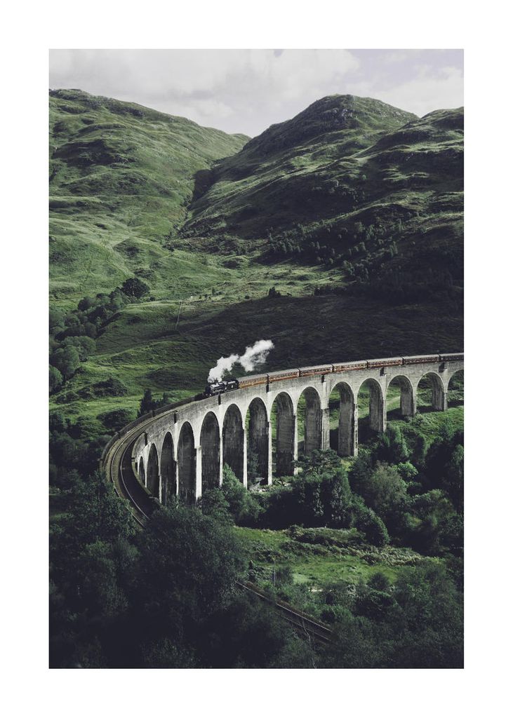 Poster - Train On A Bridge 50x70 - Dear Sam