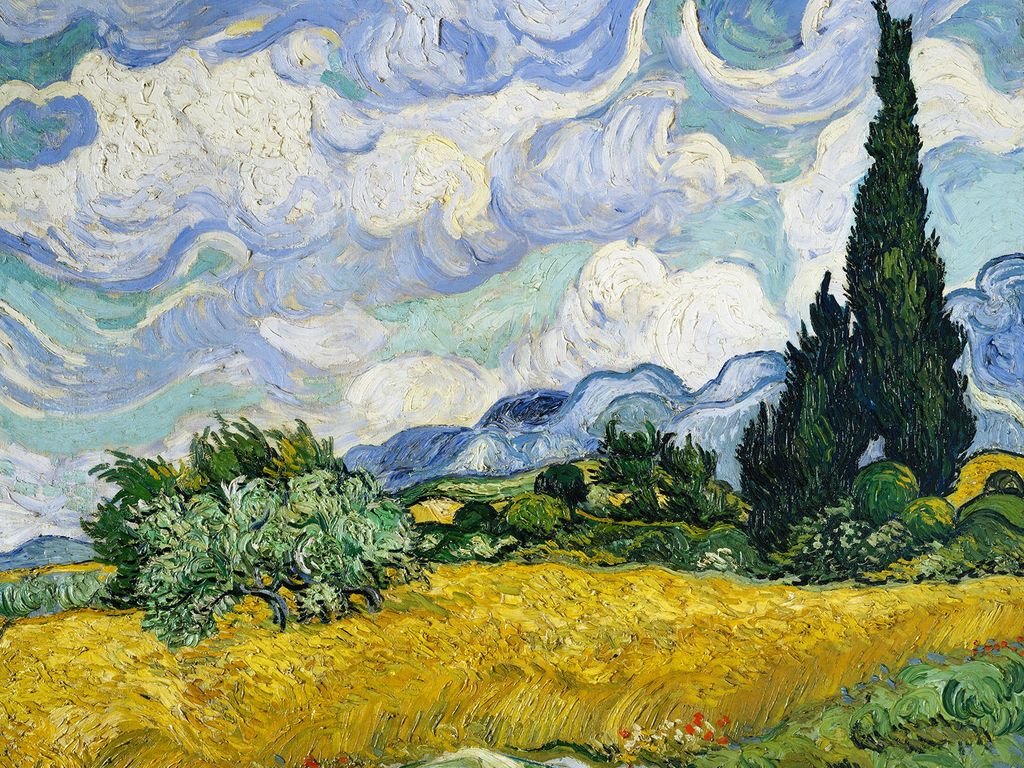 Poster - Wheat Field With Cypresses By Van Gogh 40x30 - Dear Sam