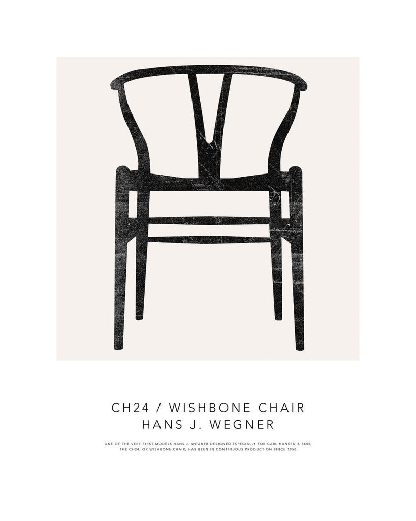 Poster - Wishbone Chair 40x50 - Dear Sam