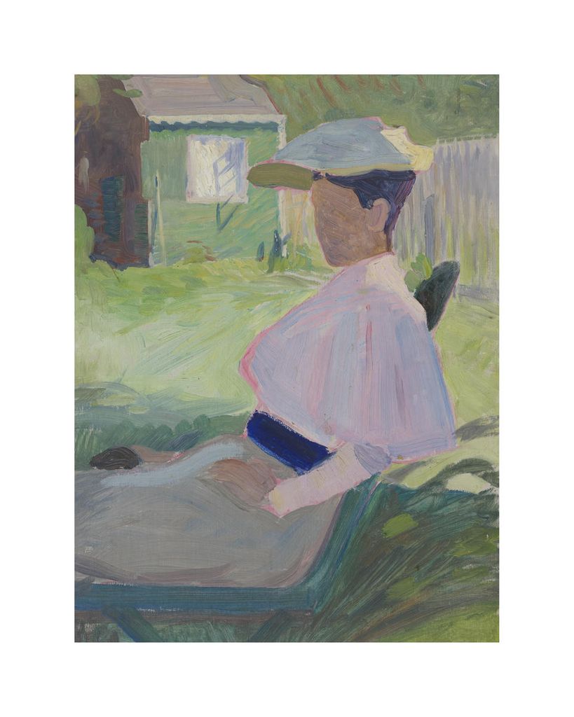 Poster - Woman On Garden Chair By Richard Bergh 40x50 - Dear Sam