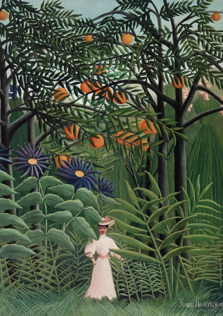 Poster - Woman Walking In An Exotic Forest By Rousseau 21x30 - Dear Sam
